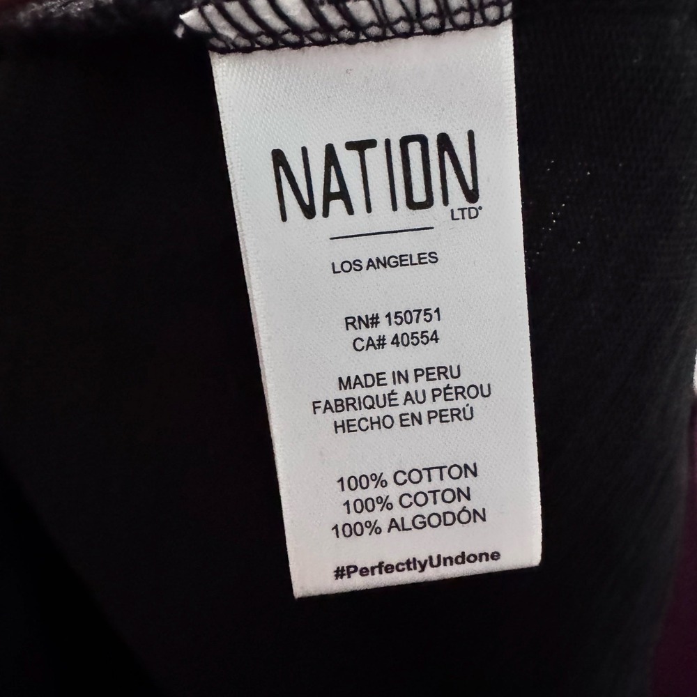 Nation LTD Oran Grommet Muscle Tee Size XS 100% Peruvian Cotton - Picture 8 of 9
